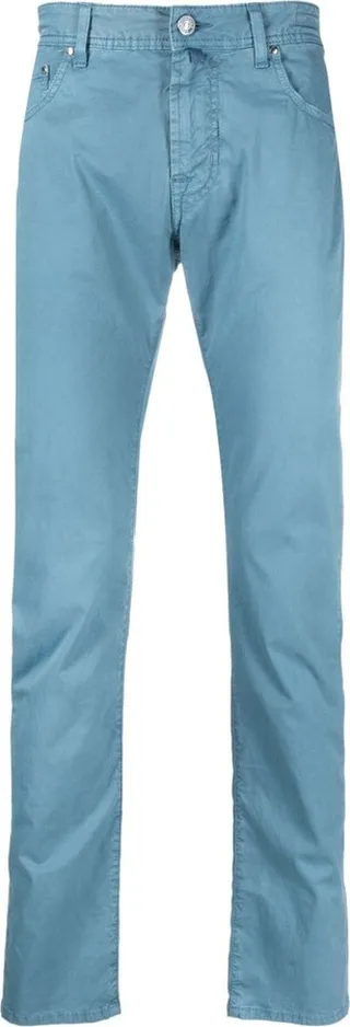Logo-Patch Straight-Leg Trousers