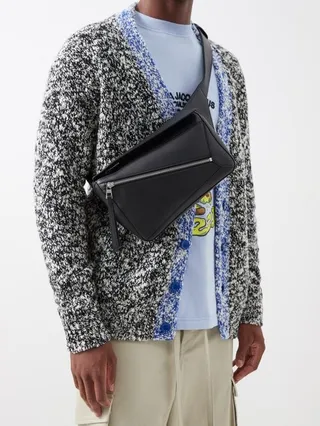 Puzzle Leather Belt Bag