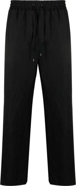 Drawstring Straight-Leg Trousers