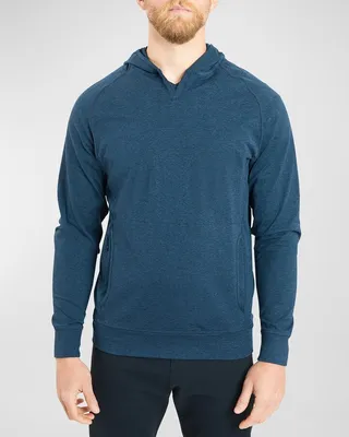 Men's Politan Solid V-Neck Pullover Hoodie