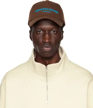 Wooyoungmi Brown Embroidered Cap