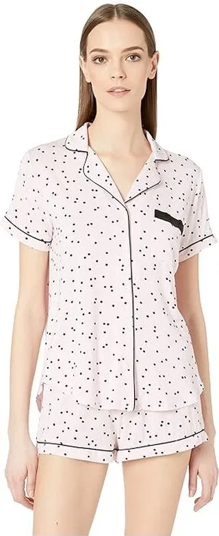 Kate Spade New York Evergreen Short Pajama Set (Scattered Dot Pink) Women's Pajama Sets