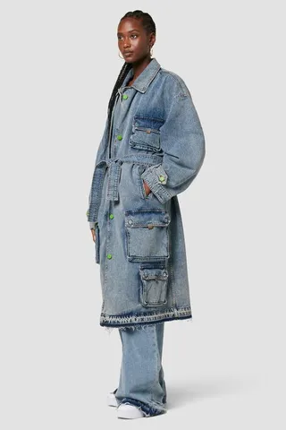 Hudson Jeans Hendrix Oversized Trench - Rainstorm