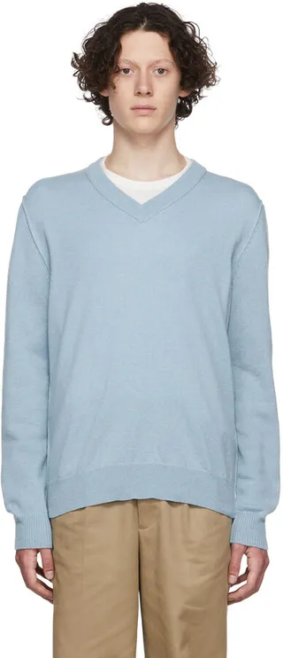 Maison Margiela Blue Cashmere Sweater