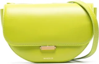 Curved Leather Crossbody Bag