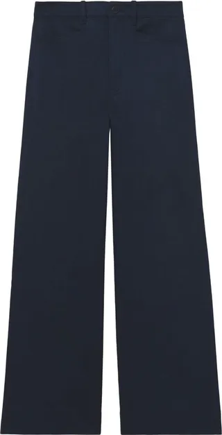 Wide-Leg Cropped Trousers