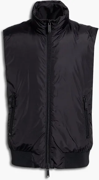 Printed shell down vest