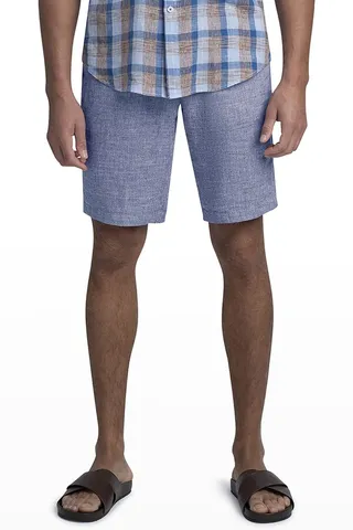 Men's Linen Drawstring Bermuda Shorts