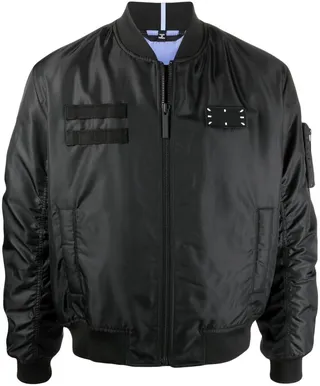 Logo Patch Bomber Jacket
