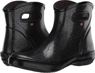Bogs Rain Boots Ankle Glitter (Black) Women's Shoes