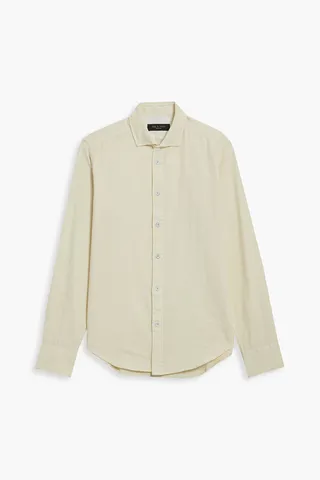 Pursuit 365 ribbed knit-trimmed cotton-piqué shirt
