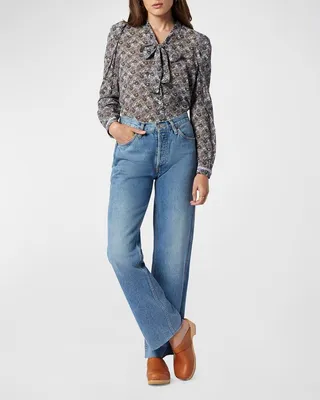 Eldridge Tie-Neck Floral Top