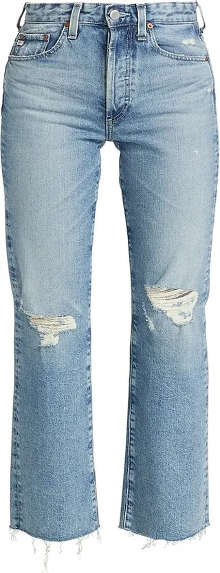 Kinsley Distressed Boot-Cut Jeans