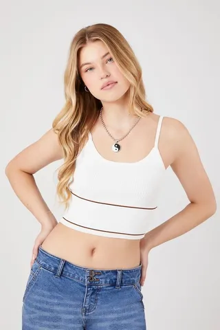 Sweater-Knit Cropped Cami