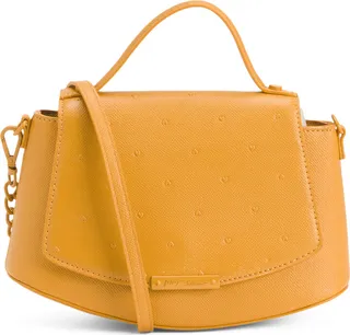 Embossed Tiny Heart Top Handle Satchel
