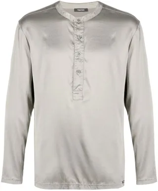 buttoned long-sleeved T-Shirt
