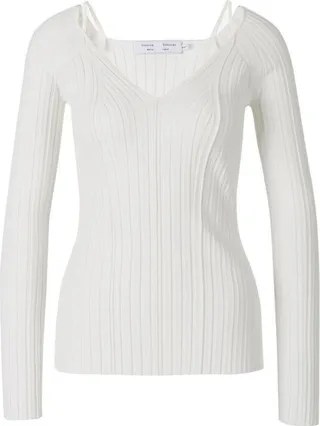 Proenza Schouler White Label Ribbed V-Neck Sweater