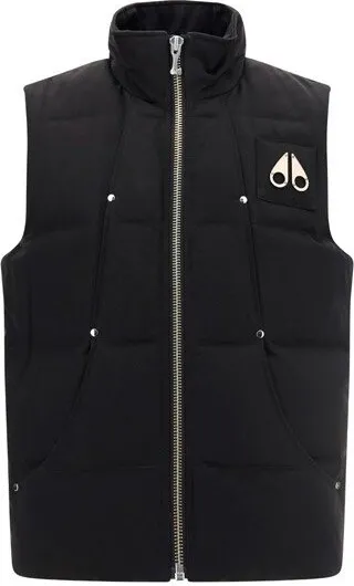 Moose Knuckles Logo Plaque Zip-Up Padded Gilet
