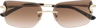 Frameless Logo-Engraved Sunglasses