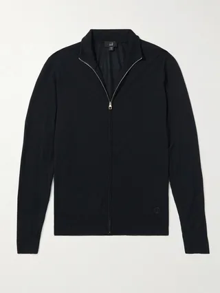 Cashmere Zip-Up Sweater
