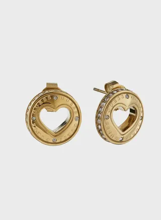 Rolling Heart Stud Earrings