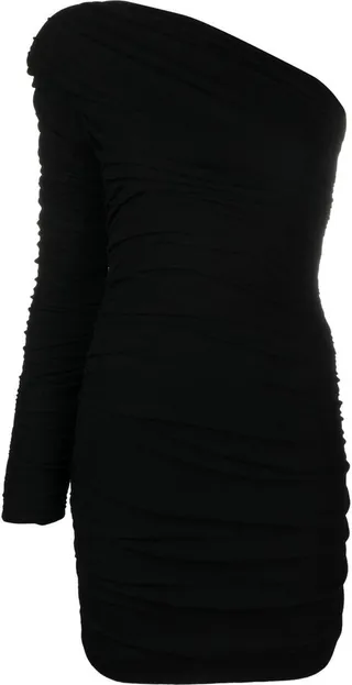 One-Shoulder Ruched Minidress