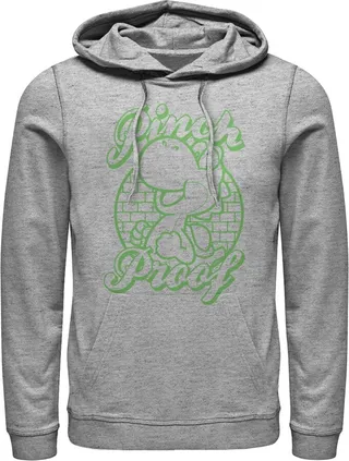 Men's Nintendo Yoshi Pinch Proof Pull Over Hoodie - Athletic Heather - X Large