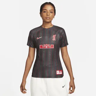 LeBron x Liverpool FC Nike Women's Dri-FIT Stadium Soccer Jersey in Grey