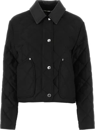 Burberry Diamond Quilted Buttoned Jacket