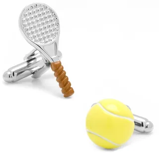 Tennis Ball and Racket Cufflinks