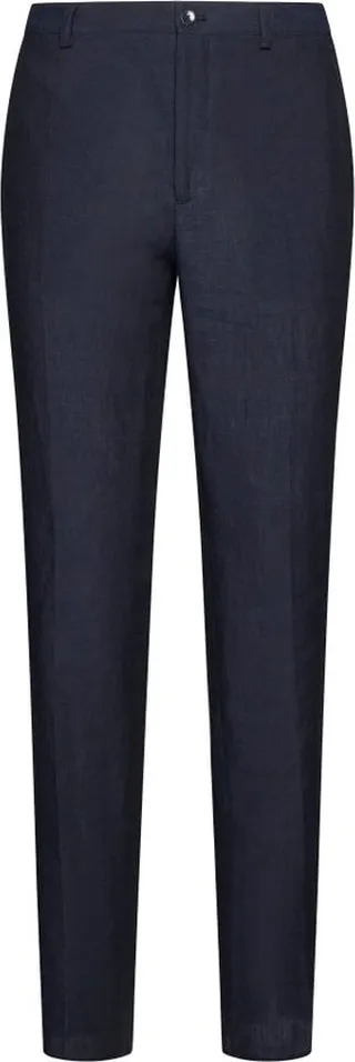 Etro High-Waist Straight-Leg Pants