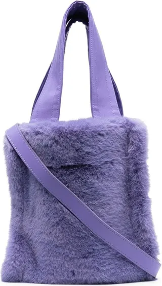 Lucille shearling-style tote bag