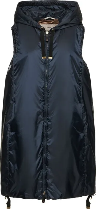 Greengi water resistant long puffer vest