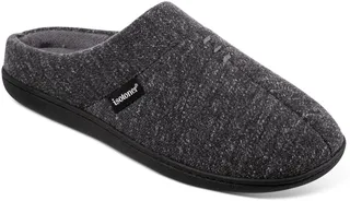 Isotoner Men's Preston Heather Knit Hoodback Slippers