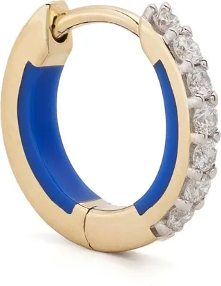 Gold Diamond Hoop Earring