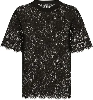 lace boxy T-shirt