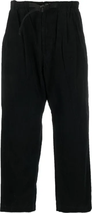 Straight-Leg Cropped Trousers