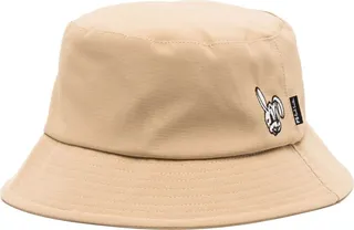 Embroidered-Motif Cotton Bucket Hat