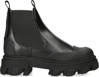 Ganni Leather Low Chelsea Boots