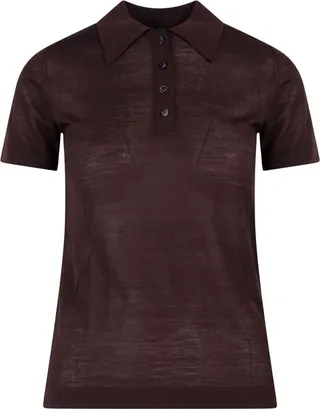 Nanushka Short-Sleeved Knitted Polo Shirt