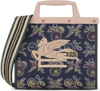 Logo-Embroidered Jacquard Tote Bag