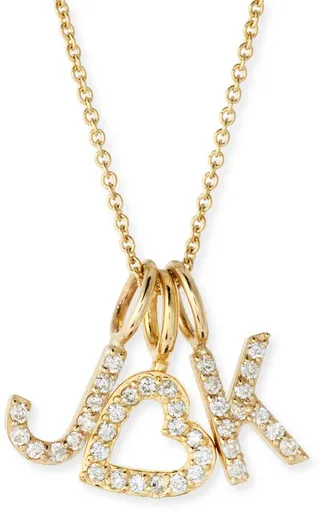 Amelia 14K Gold Layered Diamond Initial Necklace
