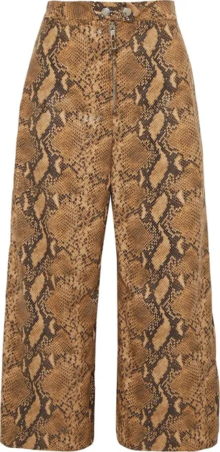 Cropped Pants Camel