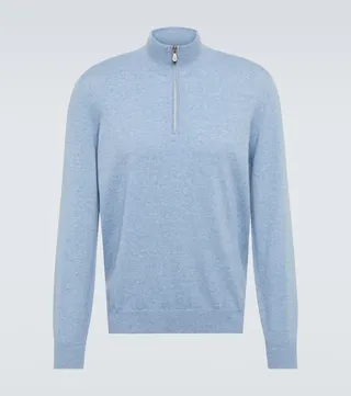 Half-zip cashmere sweater