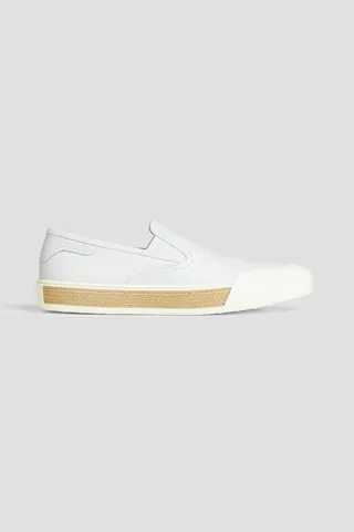 Leather slip-on sneakers