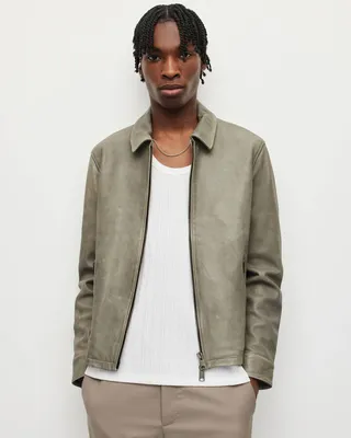 Toni Leather Jacket - Soft Green