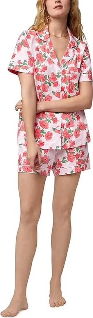 Bedhead PJs Short Sleeve Shorty Set (Sweet Hibiscus) Women's Pajama Sets