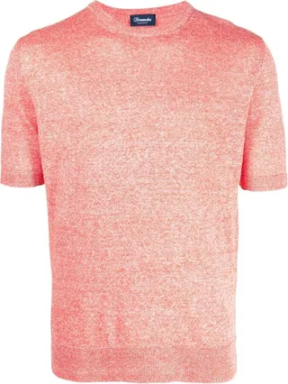 marl-knit crew-neck T-shirt