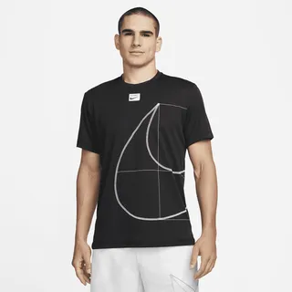 Nike Men's Dri-FIT Q5 Short-Sleeve Fitness Top in Black