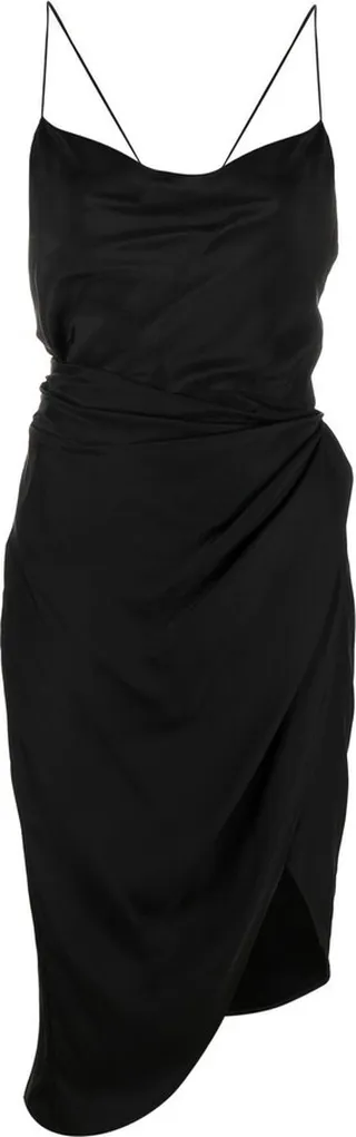 Split Hem Silk Dress